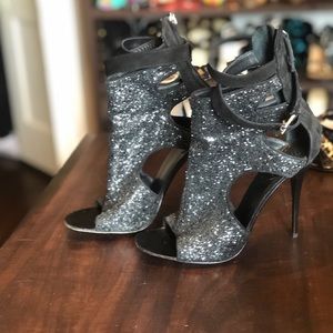 Giuseppe Zanotti open toe glitter bootie
